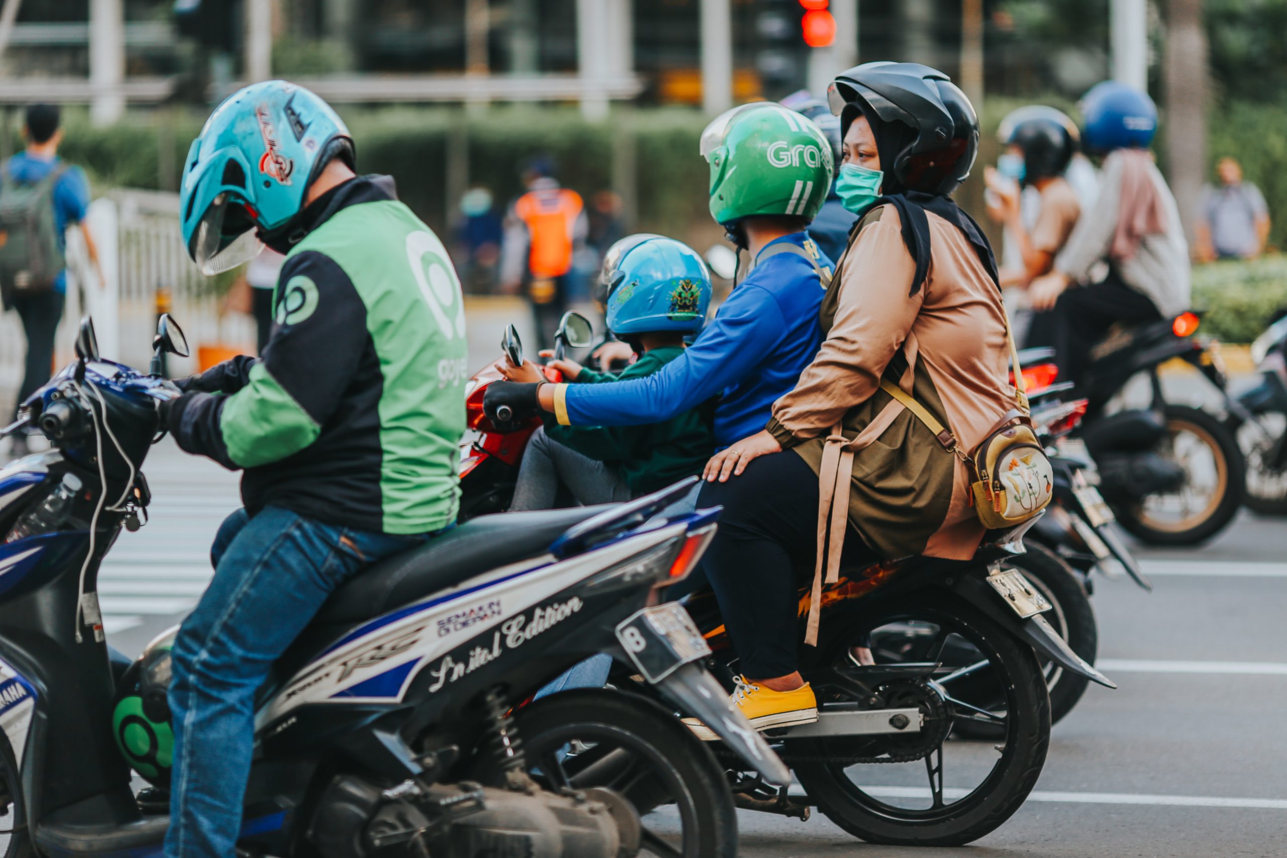 people on motorcycles