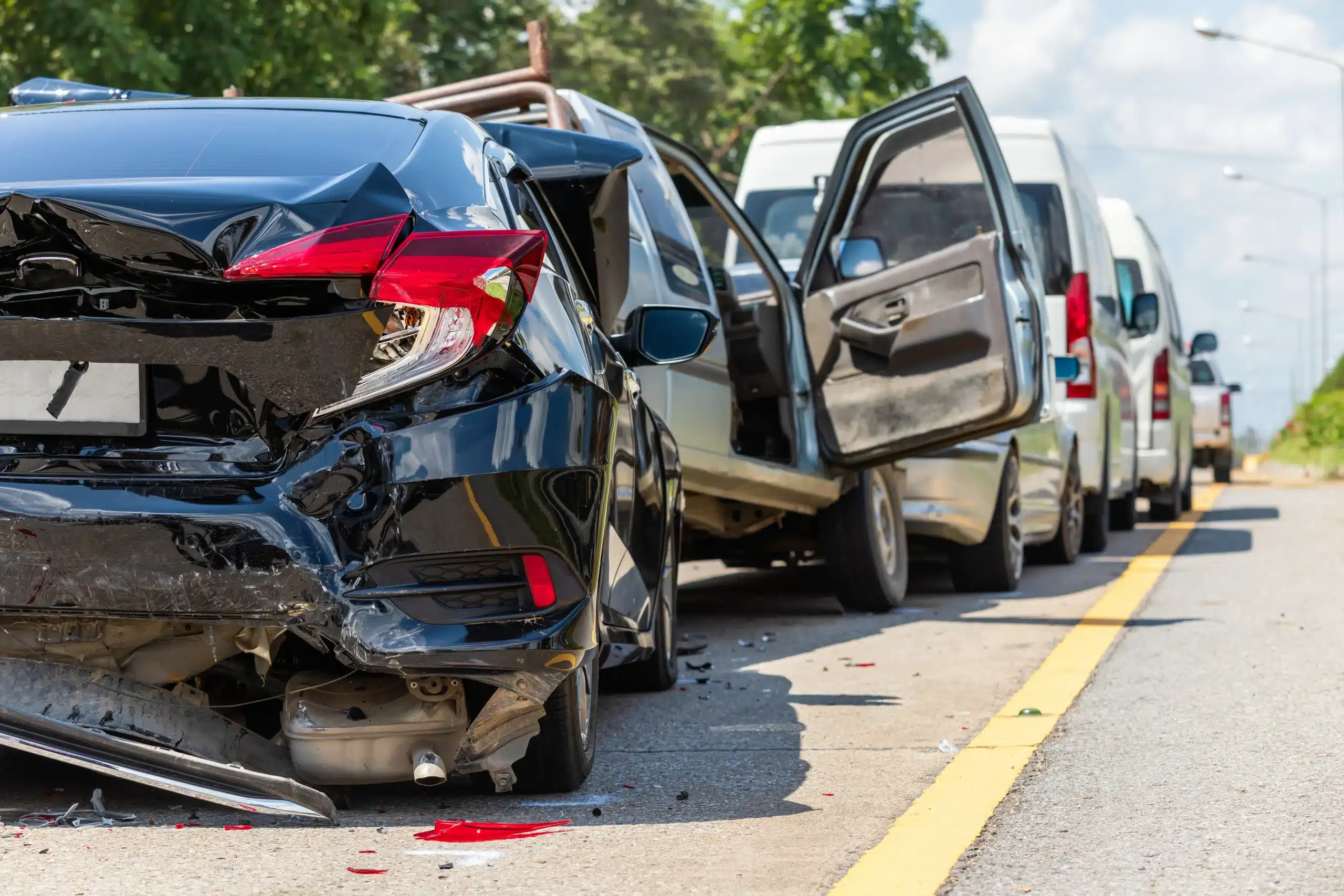 Heavy,Accident,,Modern,Car,Accident,Involving,Many,Cars,On,The Rideshare accident attorney in Richmond
