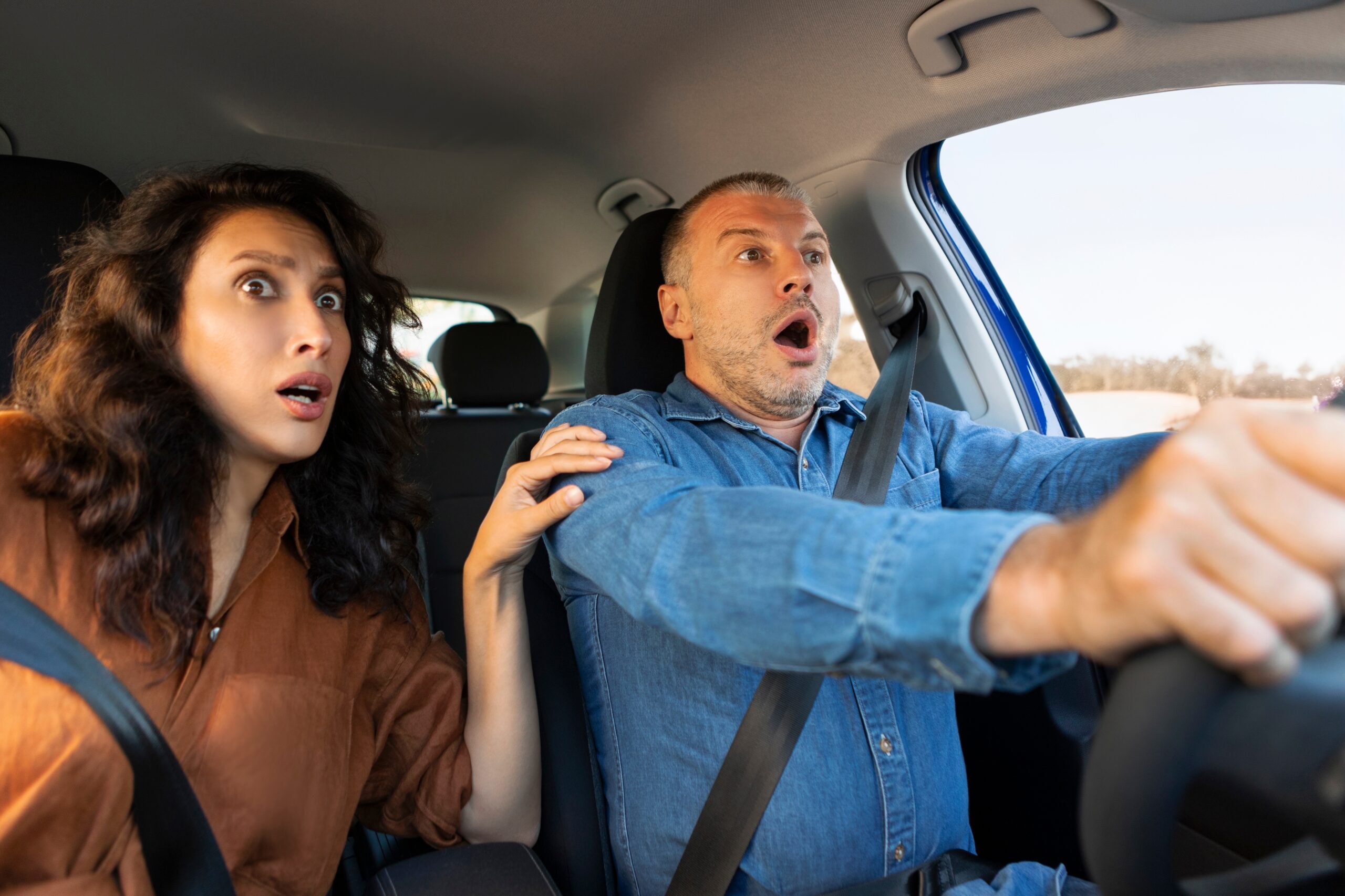 Passengers car accident